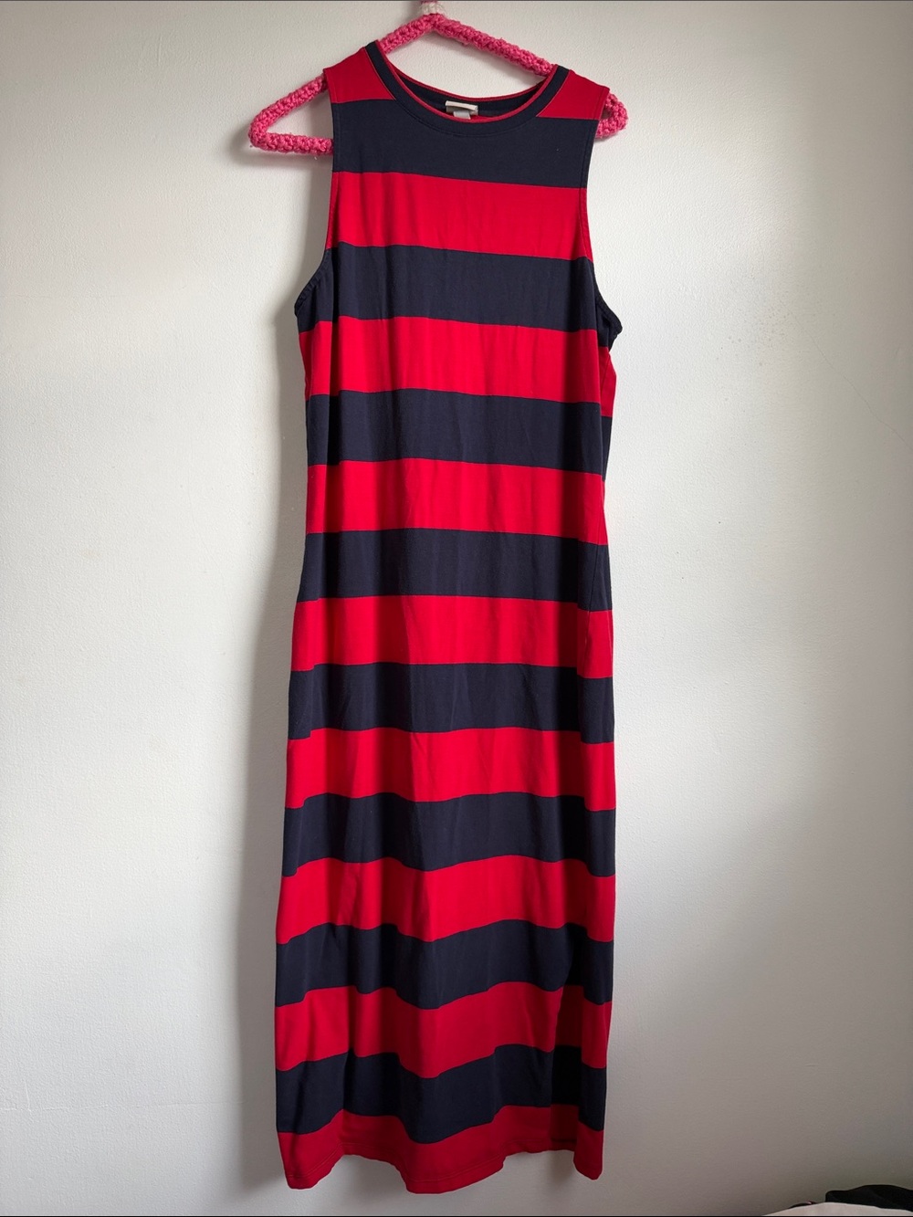 a new day Red and Navy Striped Maxi Dress